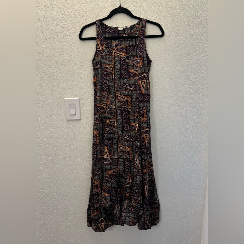 Fat Face Purple and Orange High Low Dress